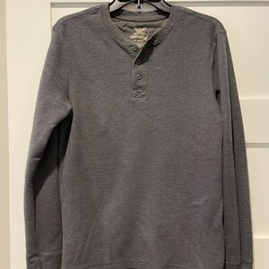Men's Gray Henley Shirt